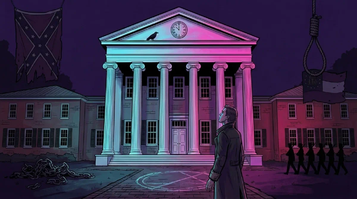 Cover illustration for Ole Miss as Feral Institutional Architecture
